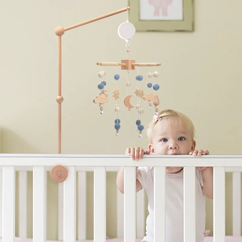 Stilvolle Baby-Mobile-Halter aus Holz