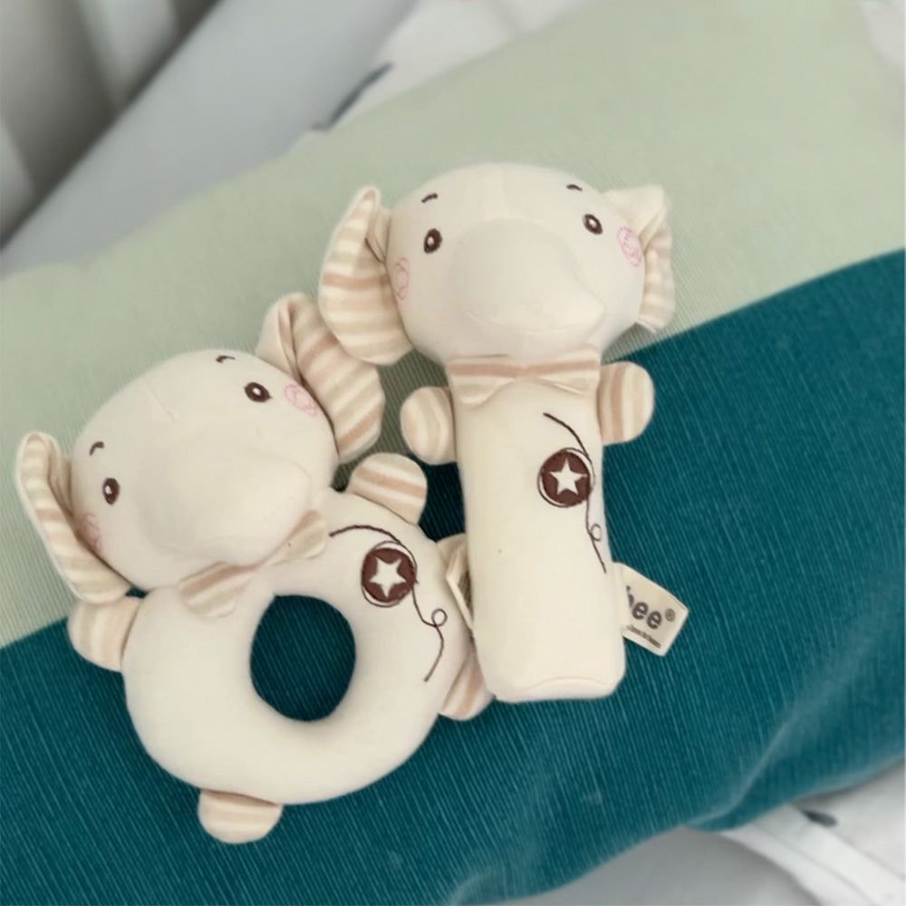 Kuscheliges Rasselset Elefant